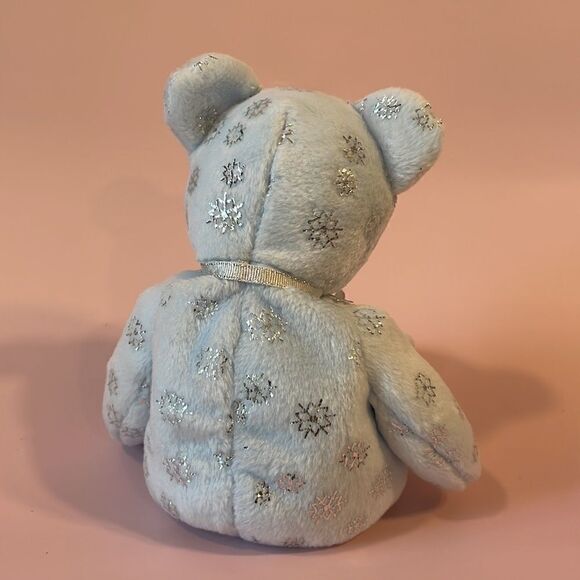 Ty Beanie Babies 2002 Flaky the Blue Bear with Silver Snowflakes Excellent Used… - Picture 3 of 8